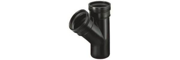 Wafix PP T Stück  45° 2 x Muffe 1 x Stutzen