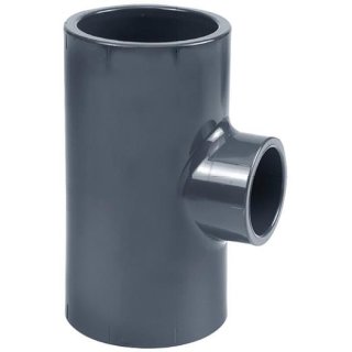 Pvc T-Stück 90° 20 mm x 12 mm x 20 mm Klebemuffe 16bar Grau