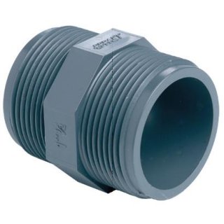 Pvc Doppelnippel 2x AG (3/8")16,66mm