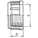 PVC Schraub / Gewindekappe IG (3/8") 15,39mm
