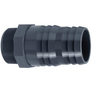 PVC Schlauchtülle 12-14mm Aussengwinde (1/4") 13,16mm