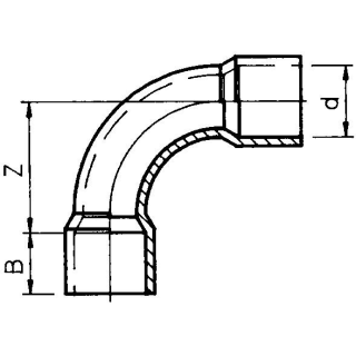 Pvc Bogen (Rohr)110 mm 90° PN12,5