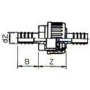 PVC Rückschlagventil 13mm Schlauch