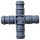 PP Kreuz Schlauchverbinder 90°  4 * 13 mm für PE Schlauch