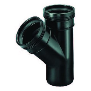 Wafix PP T-Stück 40mm 45° 2 x Muffe 1x Stutzen
