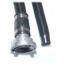 Saugschlauch Strong 38mm 7,50m  schwarz mit Kupplung