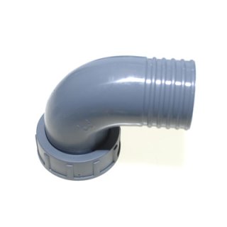 PP Winkelschlauchtülle 25mm 90° Überwurfmutter IG 1 1/4" 39,59mm