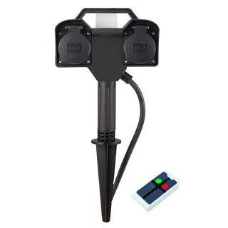 2-fach Energieverteiler Dubai mit Fernbedienung 1,5m Kabel