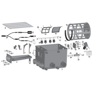 AFT-1 Montageplatte für Reinigungsmotor Trommelfilter Aquaforte