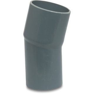 Profec Bogen 15° PVC-U 140 mm Klebemuffe x Klebestutzen 12,5bar Grau type aus Rohr hergestellt