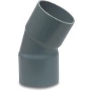 Profec Bogen 22° PVC-U 160 mm Klebemuffe 12,5bar Grau...