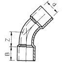 Profec Bogen 30° PVC-U 110 mm Klebemuffe 12,5bar Grau type aus Rohr hergestellt