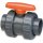 VDL Kugelhahn PVC-U 63 mm Klebemuffe 16bar Grau type DIL