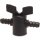 Absperrhahn PP 25/21,5mm Tülle 3bar Schwarz