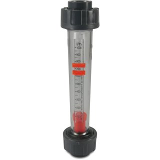 PVC Durchflussmesser  25 mm x 25 mm Klebemuffe 10bar 100-1000 L/St