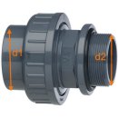 VDL Verschraubung mit O-Ring PVC-U 20 mm x 1/2"...