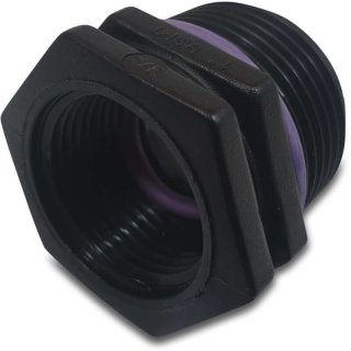 Tavlit Reduzierstück PP 2" x 1 1/4" Außengewinde x Innengewinde Typ Self Seal