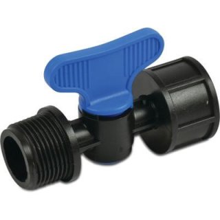 Absperrhahn PP 1/2" Außengewinde x Innengewinde 6bar