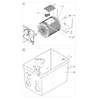 90525 Federsplint Trommel Vliesfilter