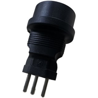Adapter  Schweiz Stecker auf Schuko Buchse